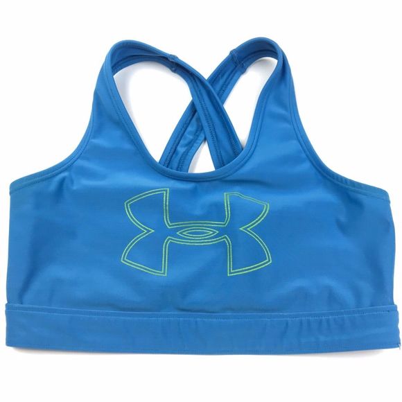 Under armour Other - UNDER ARMOUR Crossback Blue Sports Bra Top  Logo Women's Size Small 30 - 32